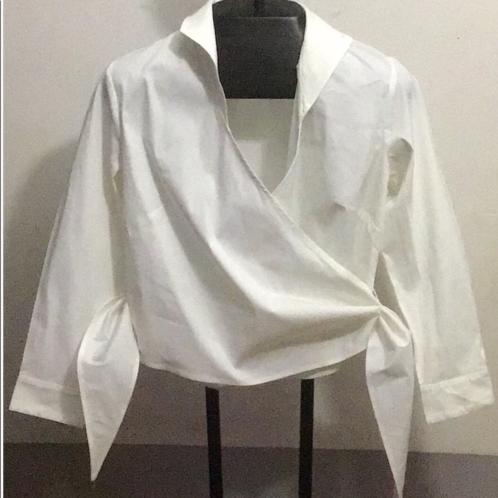New.....Lafayette 148 cotton blouse - Picture 6 of 6
